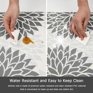 Anti Fatigue Set of 2 Waterproof Non Slip Kitchen Mats 17"x48"+17"x28"