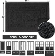 Machine Washable Non-Slip Rubber Backing Entrance Rug, Low Profile Absorbent Dirt Trapper Doormat