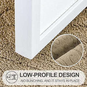 Machine Washable Non-Slip Rubber Backing Entrance Rug, Low Profile Absorbent Dirt Trapper Doormat