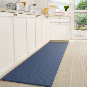 Anti-Fatigue Non Skid Waterproof Comfort Standing Rugs, Memory Foam Kitchen mat, 17"x79", Black