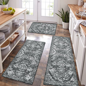 Sets 3 Piece with Runner Farmhouse Rubber Kitchen Mats