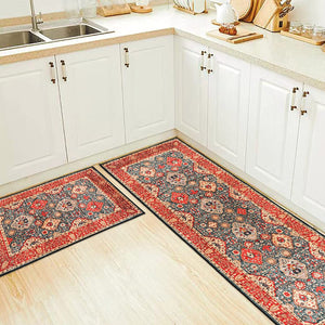 Set of 2 Non-Slip Bohemian Kitchen Runner Rug 63*19.7/31.5*19.7