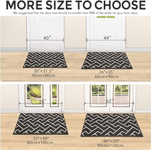 Washable Absorbent Resist Dirt Rubber Backing Non Slip Door Mats, 20"x31.5"(Aqua Haze)