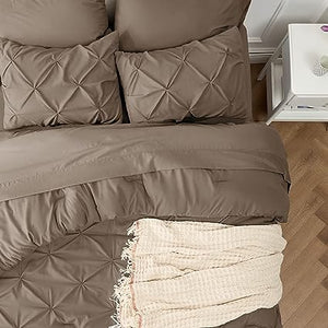 Queen Comforter Set - 7 Pieces, Bed in a Bag with Flat Sheet and Fitted Sheet, Pillowcases & Shams