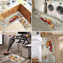 Anti Fatigue Non Slip Waterproof Comfort Standing Mat Christmas Gingerbread Kitchen Mat 2 Pieces,