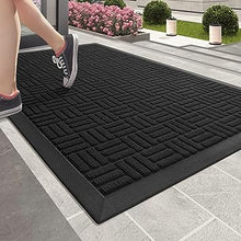 Heavy Duty Durable Outside Welcome Mat, Low Profile Non-Slip Entryway Rug for Home Entrance, Entry, Patio, Garage, High Traffic Area, 24"X48", Blue