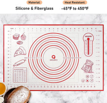 Baking Mat for Rolling Dough Non Slip Extra Large with Measurement, Kitchen Counter Mat for Pie Crust, Pizza and Cookies