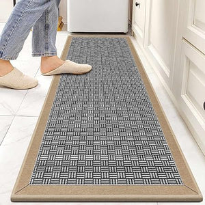 Anti Fatigue Non Skid Washable- Kitchen Mats for Floor,Kitchen Sink Rug Beige 20"x47"