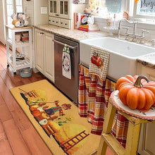 Fall Decor Kitchen Mats Cushioned Anti Fatigue 2 Pieces, 17''x29''+17''x47''