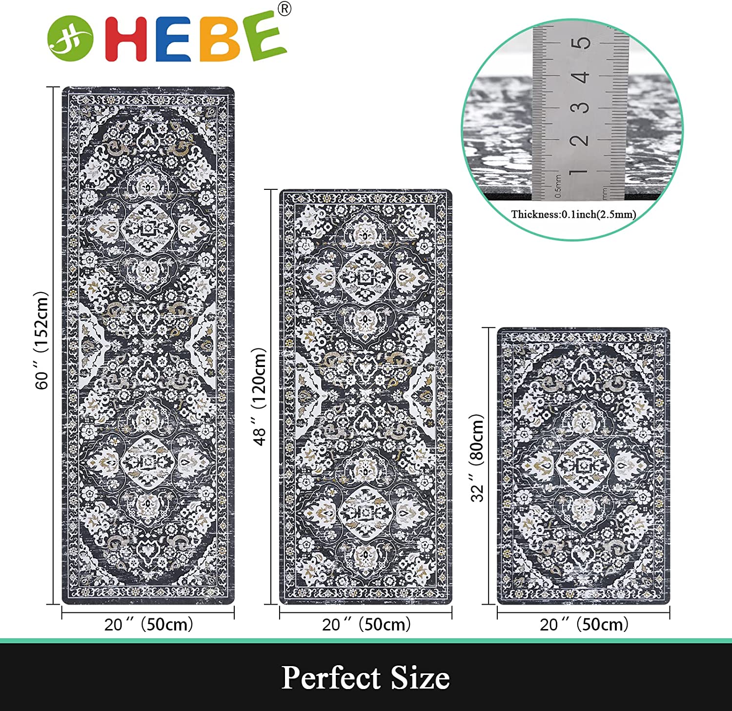 Boho Sets 3 Piece Washable Kitchen Rug – Modern Rugs and Decor