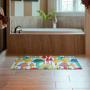 Non-Slip Cushioned Anti-Fatigue Washable Mushroom Decor Kitchen Rugs