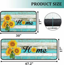 Set of 2 Non-Slip Backing Washable Doormat - 17x47.2 and 17x30 inches.