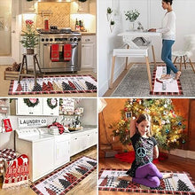 Anti Fatigue Non Slip Waterproof Comfort Standing Mat Christmas Gingerbread Kitchen Mat 2 Pieces,