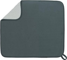 Super Absorbent Microfiber Premium Dish Drying Mat Dual Surface (Black)