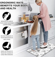 Non Skid Washable Anti Fatigue Mat Waterproof Cushioned Kitchen Matt for Standing 17.3"x29", Farmhouse