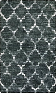 Moroccan Distressed Non-Slip Washable  Throw Area Rug - (2’X 3’, Blue)