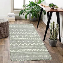 Non-Slip, Geometric, Washable Area Rugs (2x3, Black & Off-White）