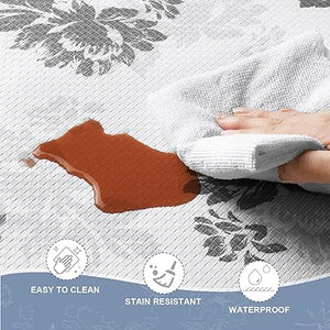 Set 2 Piece Cushioned Anti Fatigue Kitchen Mat Artistic, Rustic Kitchen Rugs and Mats No Skid Washable for Home, Waterproof Floor Comfort Mat PVC, 17" x 47" + 17" x 30"