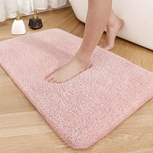 Upgrade Your Bathroom with Soft Plush White Microfiber Bath Mat - Non Slip, Absorbent, Washable, Quick Dry, 16"x24" Bath Rug Bathroom Carpet for Shower