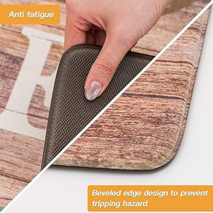 Anti Fatigue Kitchen Mats Non Skid Waterproof Kitchen Rugs, (17"x30"+17"x47")