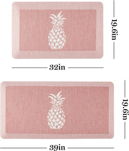 Aloha Modern Pineapple Anti-Fatigue Air-Infused Kitchen Mat, Coffee brown