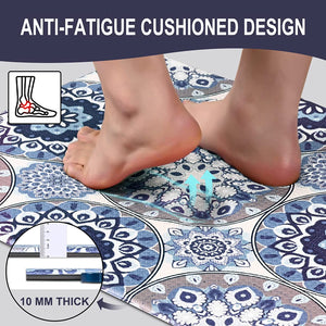 Anti-Fatigue Kitchen Rug, 17 x 30 PVC Non-Slip Cushioned Comfort Sta –  amzdeal-US