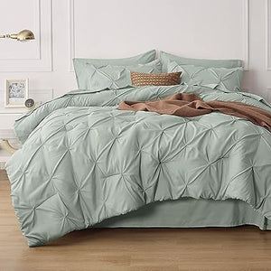 Queen Comforter Set - 7 Pieces, Bed in a Bag with Flat Sheet and Fitted Sheet, Pillowcases & Shams