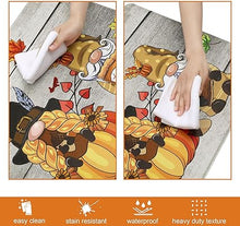 Anti Fatigue Non Slip Waterproof Comfort Standing Mat Christmas Gingerbread Kitchen Mat 2 Pieces,