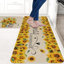 Funny Cactus Kitchen Rugs and Mats Set of 2, Non-Slip Washable Kitchen Sink Mats Holiday Kitchen Decor Doormat+Runner Rug