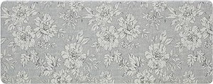 Anti-Fatigue Iris Floral Design Stain, Water & Fade Resistant Cooking & Standing Relief | Non-Slip Backing | Measures 17.5” x 32”|