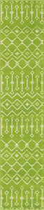 Geometric Kasbah Trellis Collection Rug – 2' X 10' Runner Beige Low Pile Rug