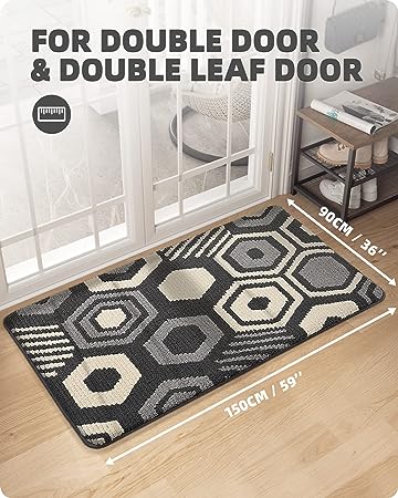 20x32 Super Absorbent Resist Dirt Entryway Rug, Non-Slip TPR