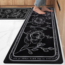 Set of 2- Cushioned Anti Fatigue Kitchen Mat 17"x47"+17"x29",