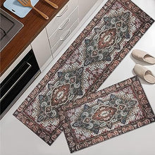 Sets of 2 Large Door Rugs Non Slip Decor Bohemian Mat Retro Fuzzy handwash Pads 47x17 in