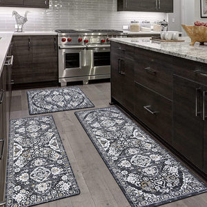 Sets 3 Piece with Runner Farmhouse Rubber Kitchen Mats