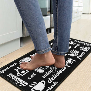 Set of 2 Non-Slip Backing Washable Doormat - 17x47.2 and 17x30 inches.