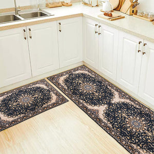 Set of 2 Non-Slip Bohemian Kitchen Runner Rug 63*19.7/31.5*19.7