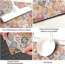 Sets of 2 Large Door Rugs Non Slip Decor Bohemian Mat Retro Fuzzy handwash Pads 47x17 in