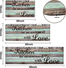 2 Piece Anti Fatigue Farmhouse Kitchen Mat Set - 17'' x 47'' + 17'' x 30''