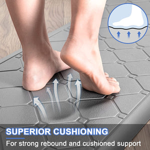 2 PCS Cushioned Anti Fatigue 1/2 Inch Thick Waterproof Non Slip PVC Non Skid Comfort Cushion Kitchen Mats