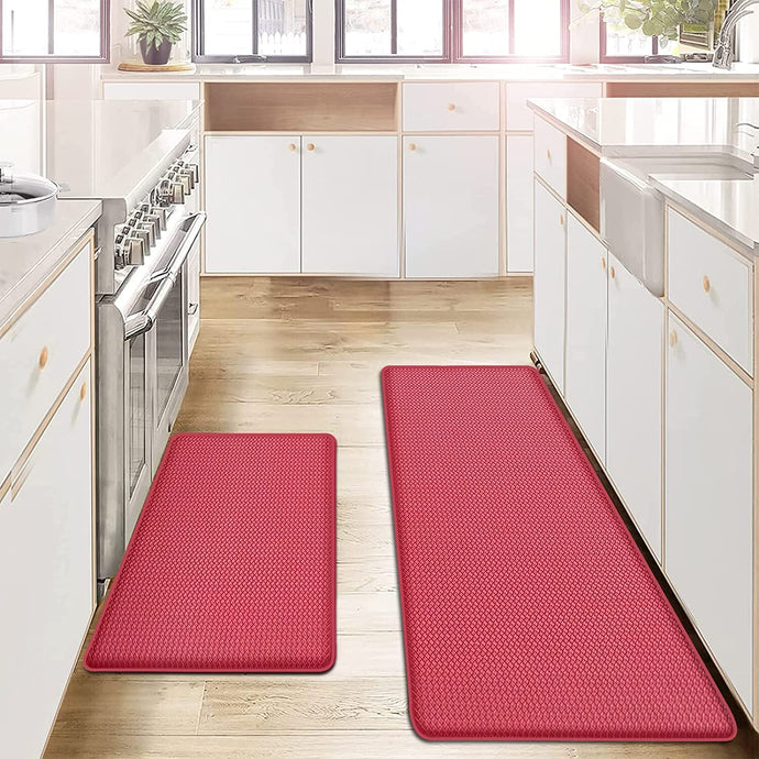 Set of 2 Cushioned Anti Fatigue Non Slip Waterproof Kitchen Mats 17