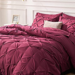 Queen Comforter Set - 7 Pieces, Bed in a Bag with Flat Sheet and Fitted Sheet, Pillowcases & Shams