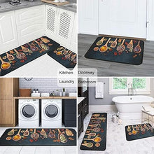 Sets of 2 Large Door Rugs Non Slip Decor Bohemian Mat Retro Fuzzy handwash Pads 47x17 in