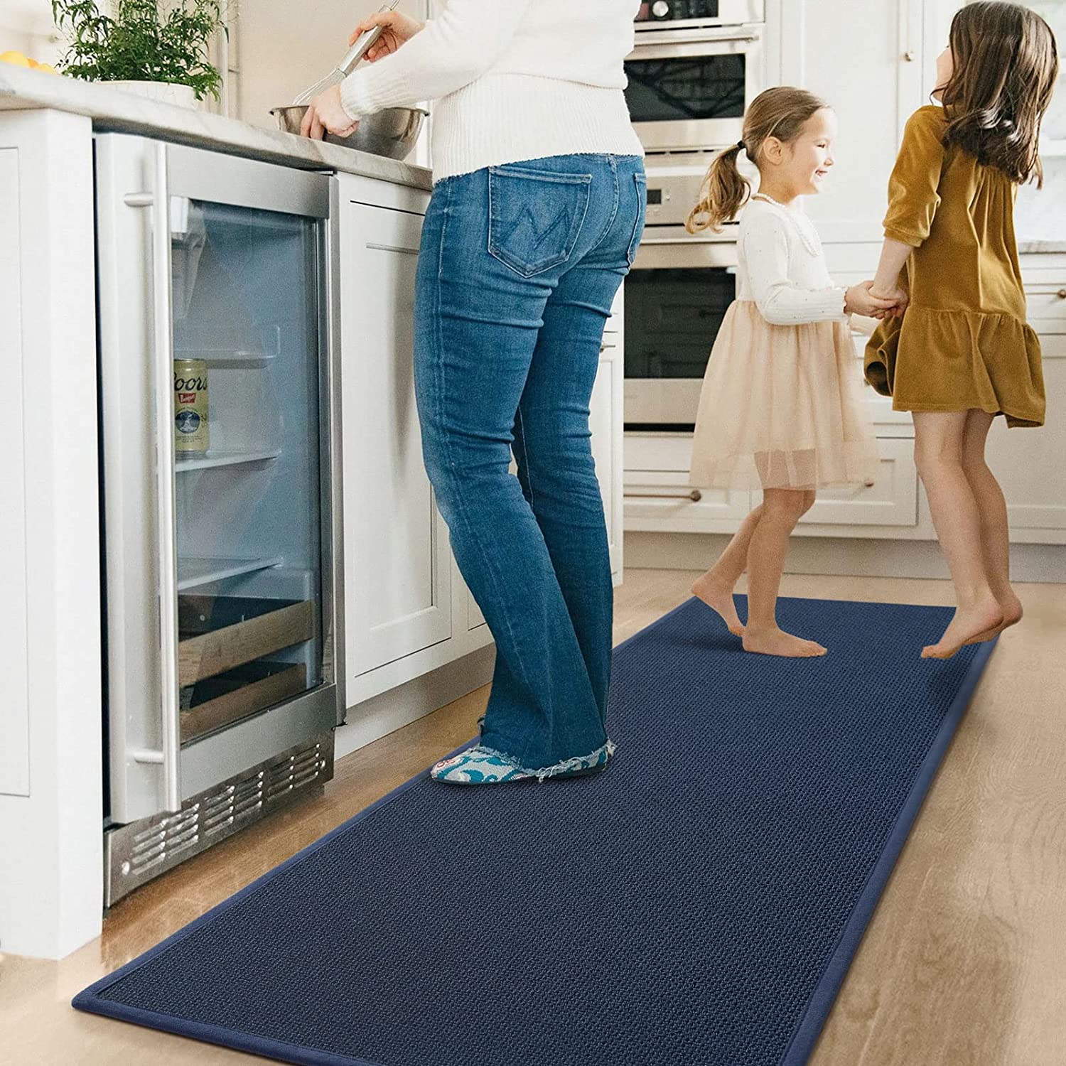 Non Slip Washable, 2 PCS Woven Kitchen Rug Set of 2 - 17x29+17x59, –  Modern Rugs and Decor