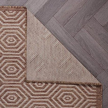 Palmaria Modern Geometric Textured Flat Weave Easy Cleaning Outdoor Rugs