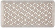 Miles Modern Diamond Anti-Fatigue Air-Infused Kitchen Mat, Beige, 19.6"x32"