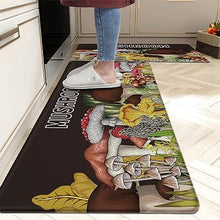 Boho Floral Kitchen Mats Set of 2, 17.3x28+17.3x47 Inch, 2/5 Inch