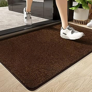 Non Slip Absorbent Resist Dirt Entrance Floor Mat Door Mat for Entryway  Brown