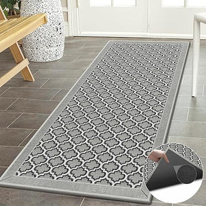 Washable Personalized Fall Door Mat, Grey