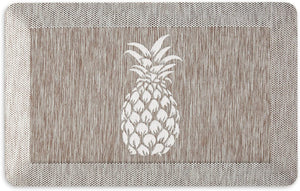 Aloha Modern Pineapple Anti-Fatigue Air-Infused Kitchen Mat, Coffee brown